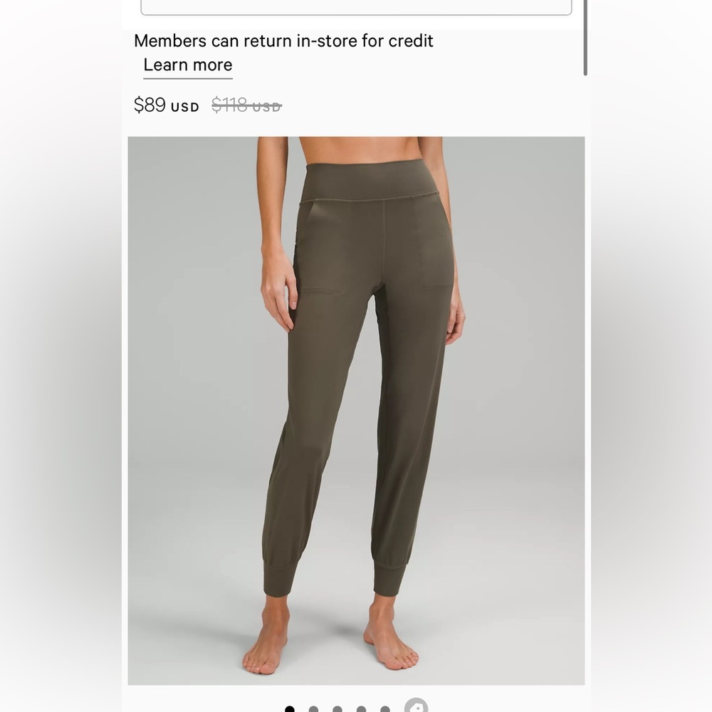 Lululemon Align Jogger (army green color)